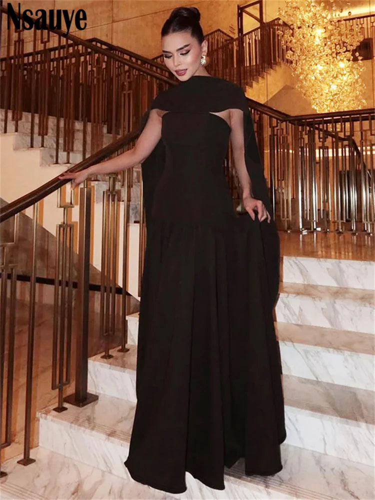 Nsauye Dress For Women Summer New Elegant Chic Fashion Sexy Evening Party Night Club Long Bodycon Sleeveless Dress 2025 Clothes