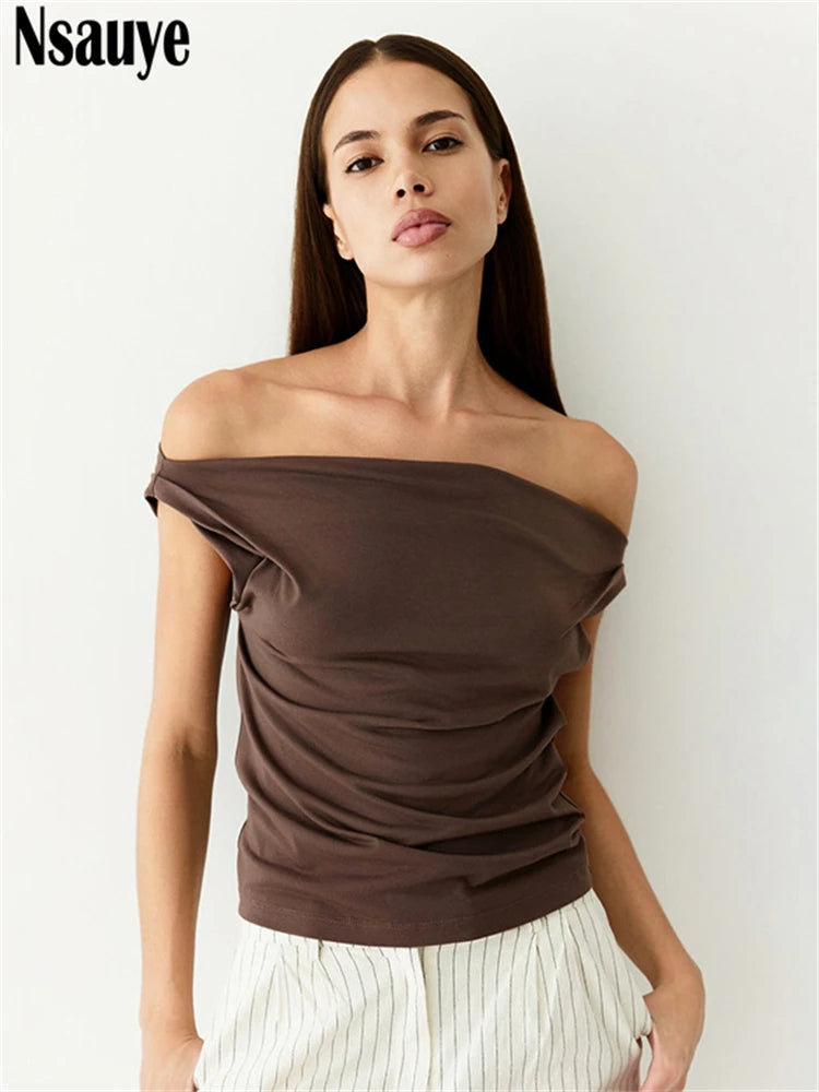 Nsauye Casual Basic Women Fashion Mini Skinny Summer Y2K Crop Tops Ladies Clothes Outfits 2025 Sleeveless Sexy Club Tank Tops