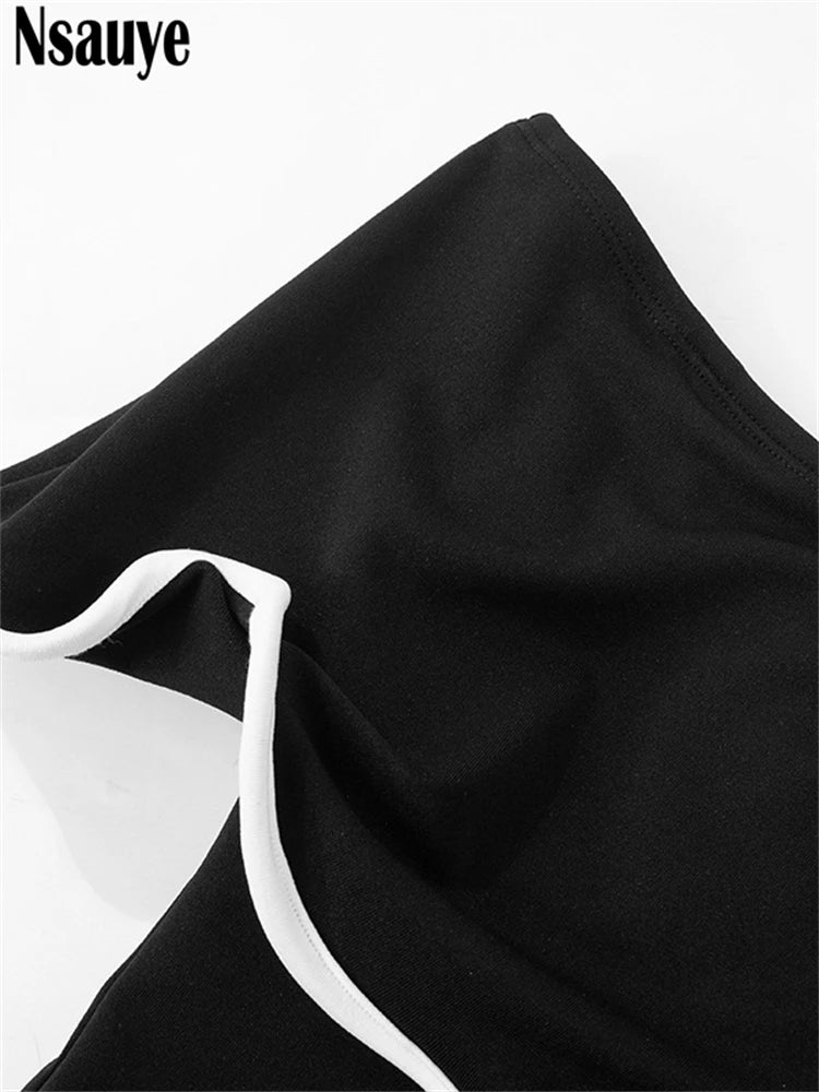 Nsauye Sexy Off Shoulder Women Long New Fashion Elegant Night Club Dress Summer Spring Clothes Evening Party Ruffles Dress 2025