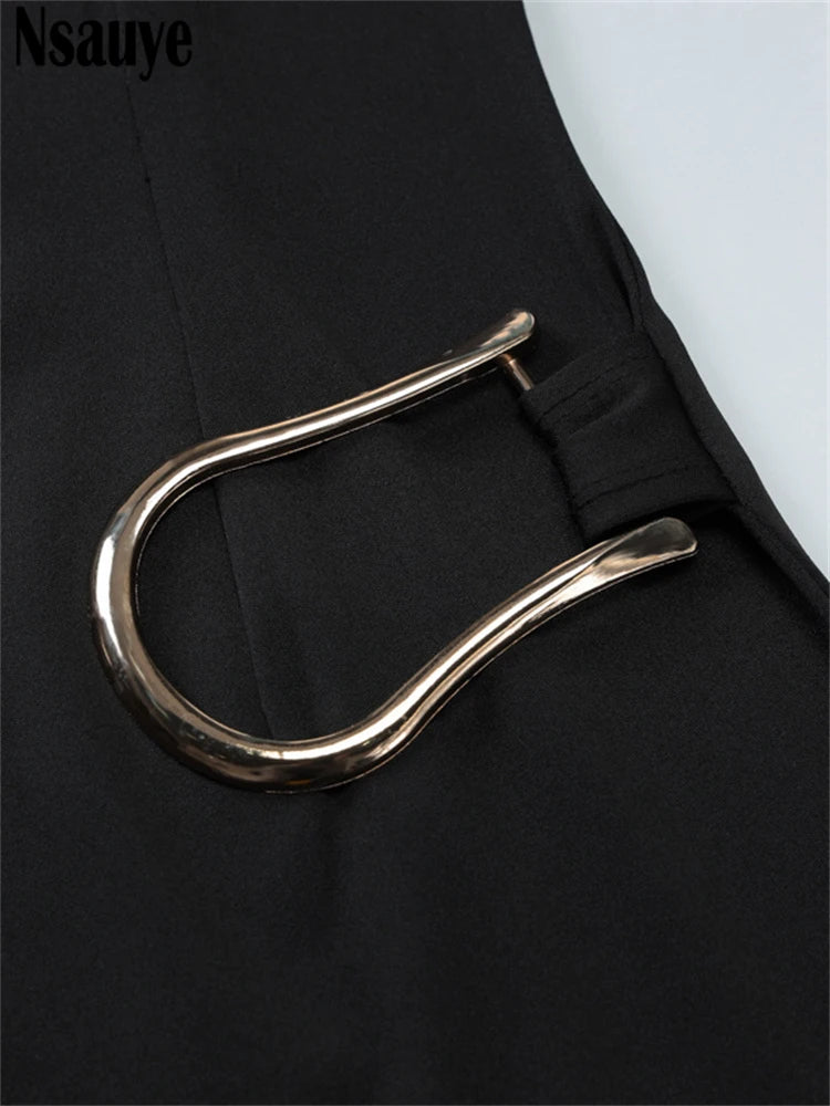 Nsauye Short Sleeve Women Casual Basic Black Mini Summer T Shirt Dress 2025 Sexy O Neck Wrap Mini Party Fashion Night Club Dress