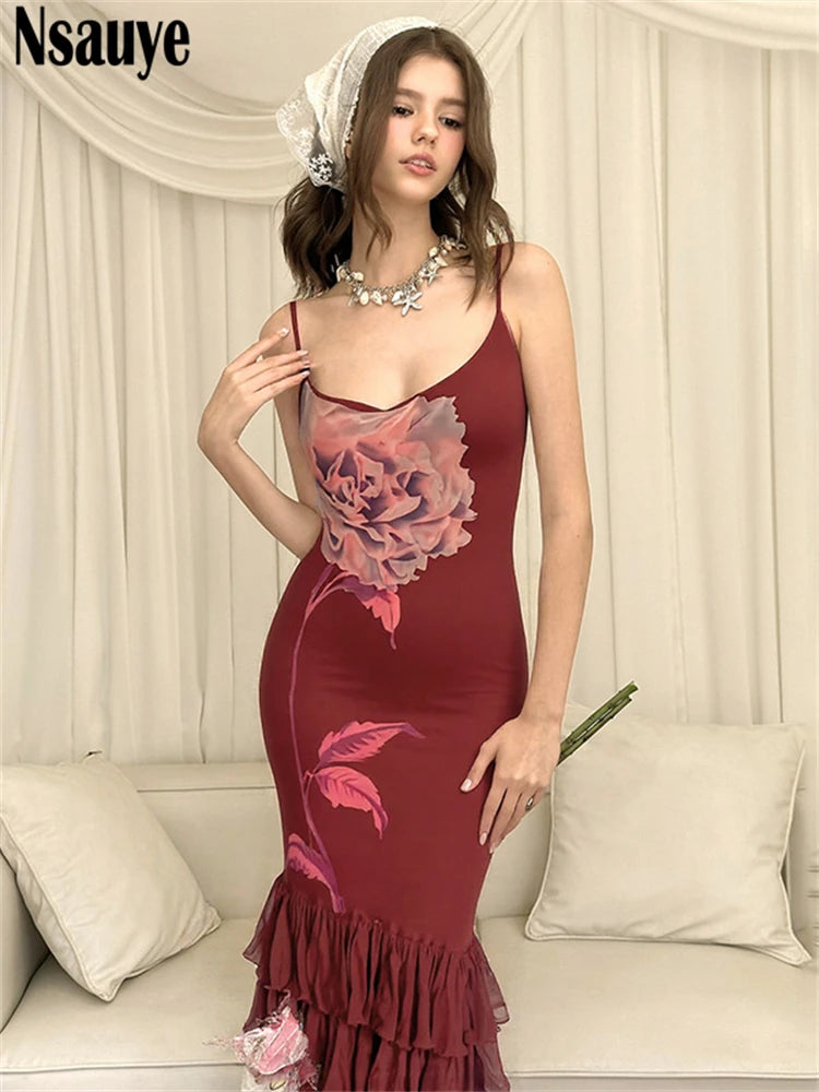 Nsauye Chic Women New Elegant Fashion Sexy Night Club Bodycon Party Evening Dress Wrap Off Shoulder Ruffles Maxi Long Dress 2025