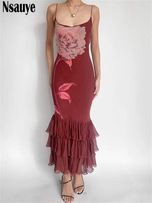 Nsauye Chic Women New Elegant Fashion Sexy Night Club Bodycon Party Evening Dress Wrap Off Shoulder Ruffles Maxi Long Dress 2025