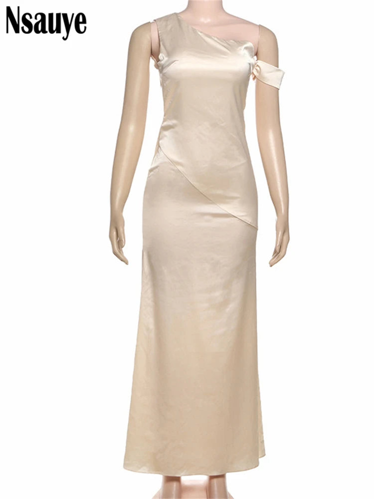 Nsauye Sexy Backless Sleeveless Slim Maxi Dresses Night Club Women Clothing Chic Elegant Bandage Party Long Dresses Vestidos