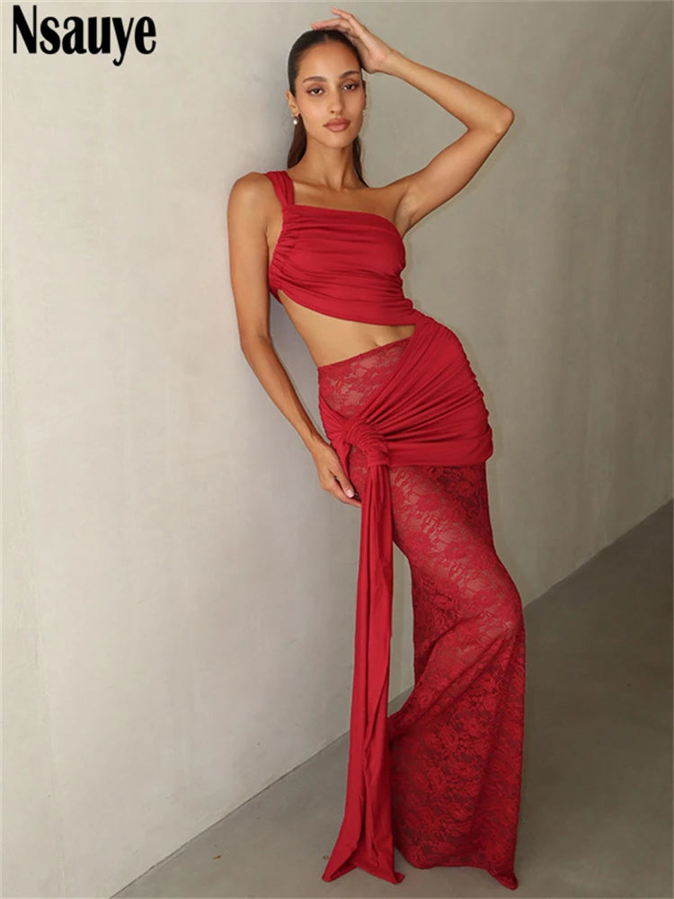 Nsauye Sexy Women Fashion New Spring Summer Mini 2025 Dress Hollow Out Night Club Evening Party Elegant Dress Low Waisted