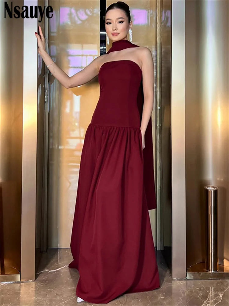 Nsauye Dress For Women Summer New Elegant Chic Fashion Sexy Evening Party Night Club Long Bodycon Sleeveless Dress 2025 Clothes