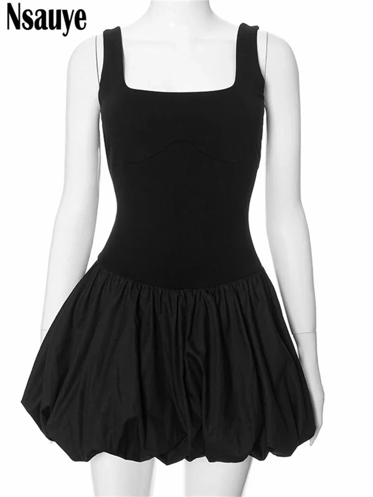 Nsauye Female Mini Fashion Sexy Bodycon Night Club Women Evening Dress Party New White Casual Elegant Y2K Vest Dress Summer 2024