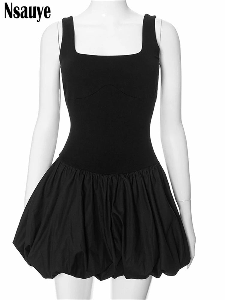 Nsauye Female Mini Fashion Sexy Bodycon Night Club Women Evening Dress Party New White Casual Elegant Y2K Vest Dress Summer 2024